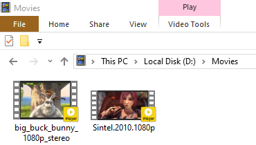 Movies folder before subtitles are downloaded in Smart Home Cinema