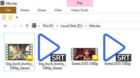 Movie files with subtitles downloaded automatically in Smart Home Cinema