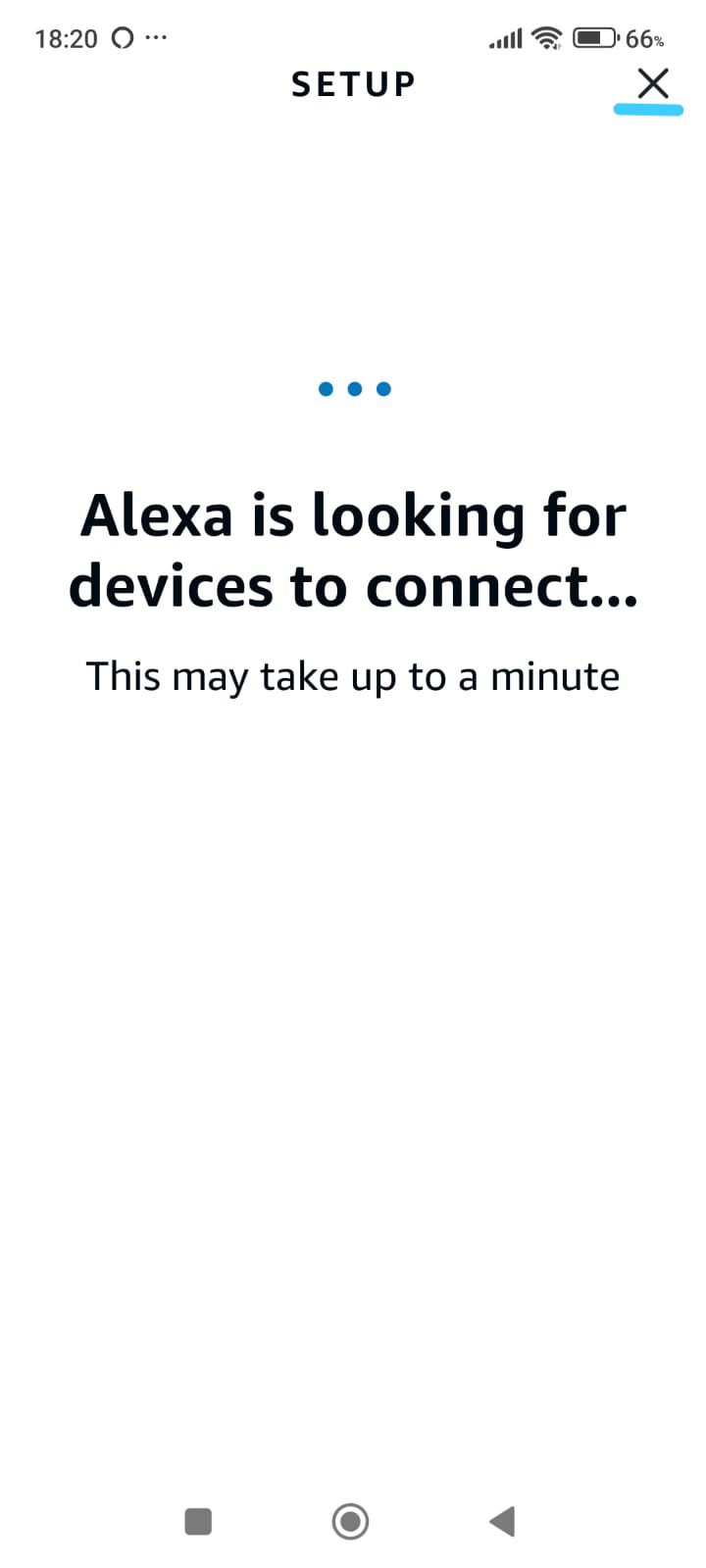 Alexa device discovery in progress