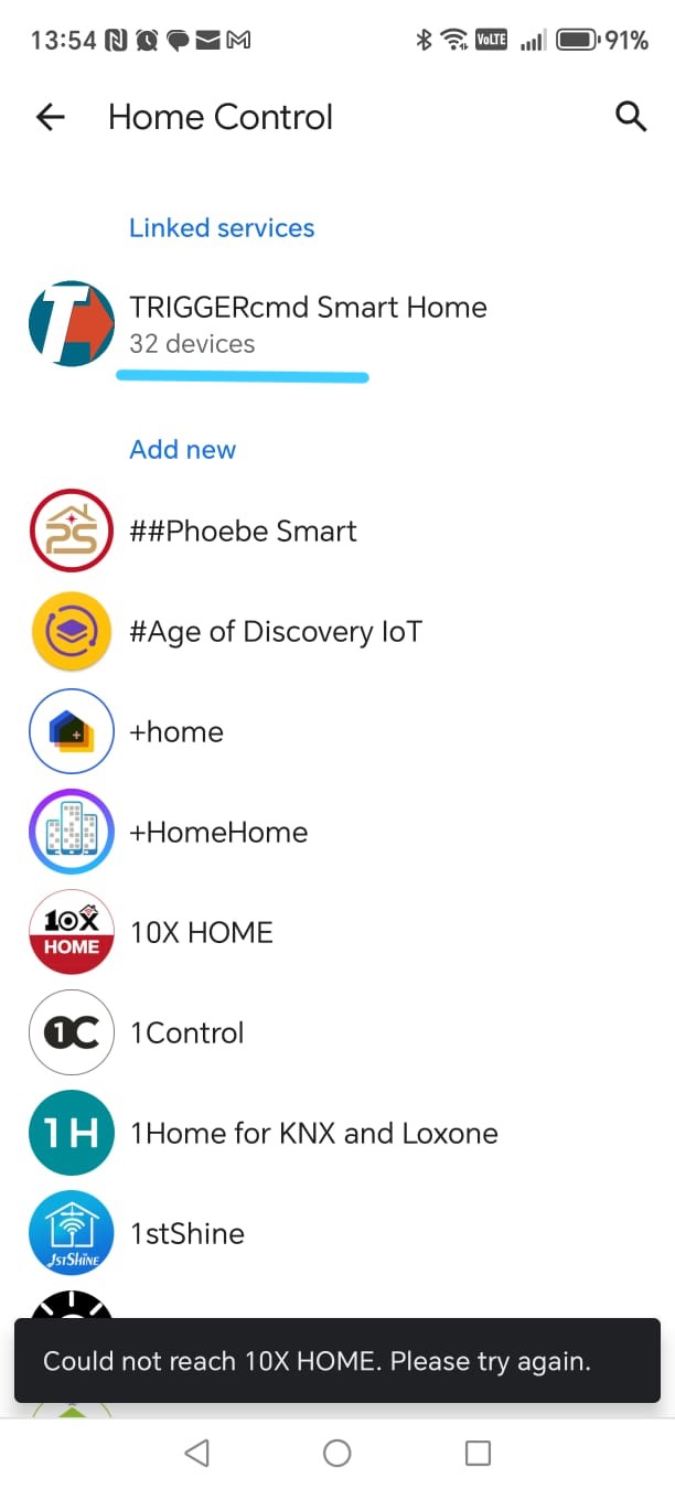 Home Control — TRIGGERcmd Smart Home