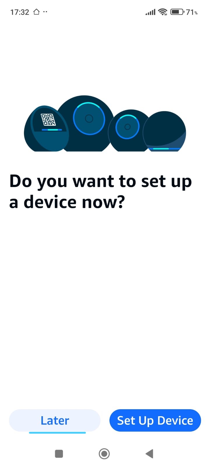 Alexa cihaz kurulumunu atlama ekranı